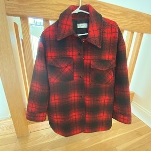 Women’s Red and Black Wool Jacket size S